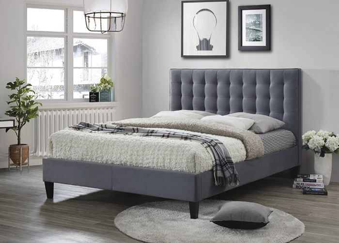 Becky King Size Fabric Bed - Click Image to Close